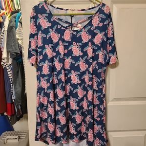 Simply Southern Turtle High-Low T-Shirt sz XL